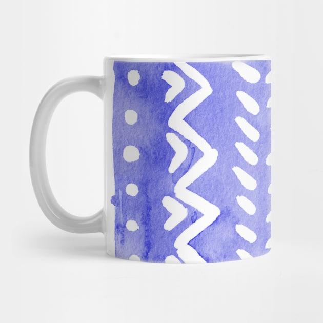 Loose boho chic pattern - ultramarine blue by wackapacka